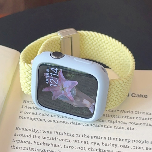 适用磁吸拼色保护壳iwatch表带