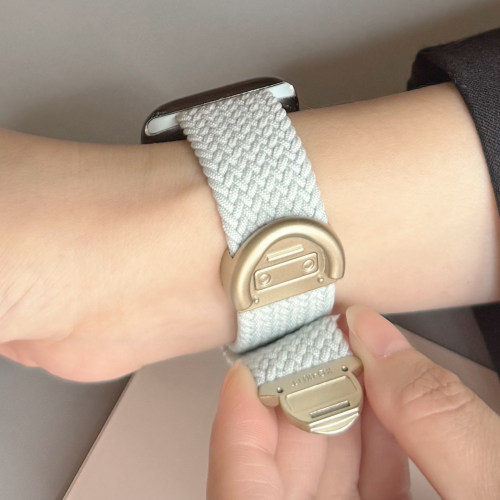 圆形编织尼龙磁吸适用iwatch表带