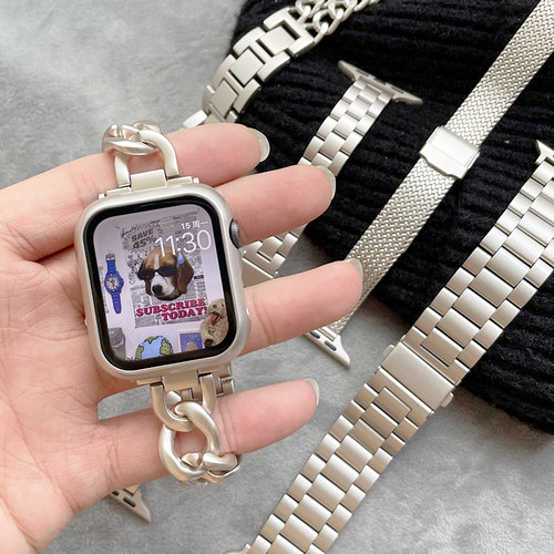 星光色不锈钢金属适用iwatch表带