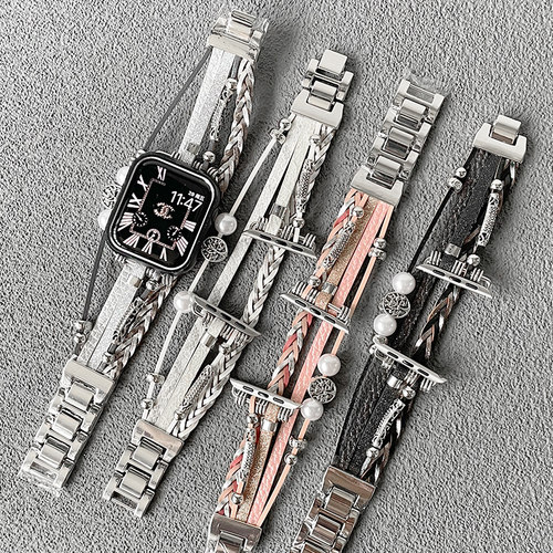 民族风链条串珠金属表带