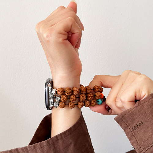 串珠弹力一体新款表带手链