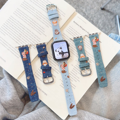 适用腊肠狗牛仔小蛮腰iwatch表带