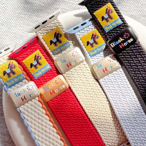 弹力尼龙磁吸适用iwatch表带