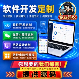 软件开发定制微信小程序手机电脑网站功能程序设计ai管理系统制作