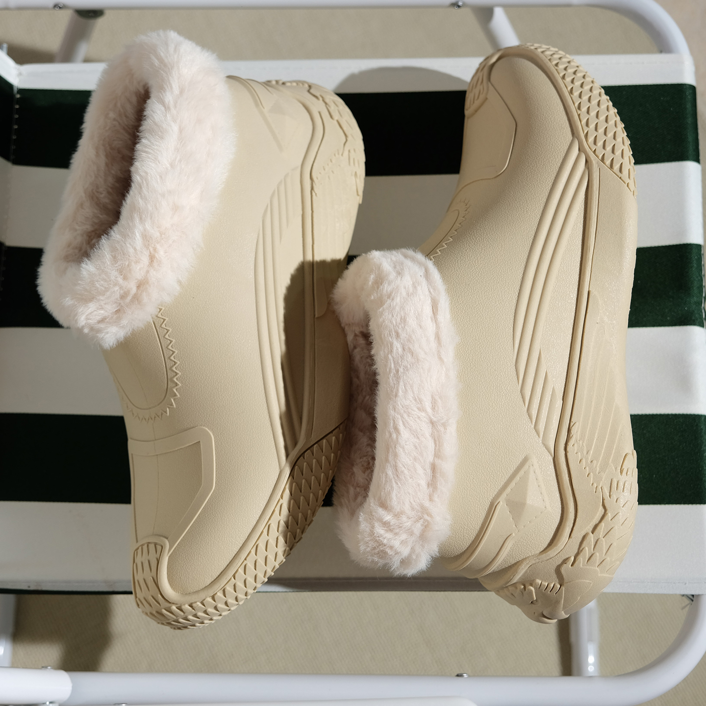 冬季加绒男士棉鞋兔毛时尚厚底