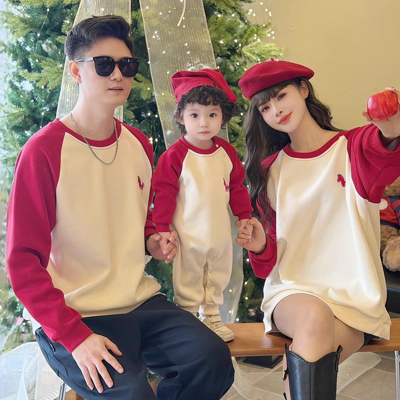 马年亲子装一家三口四口小月龄母女2025新款高端母子红色亲子卫衣,童装/婴儿装/亲子装,亲子装/亲子时装,淘宝优惠券,粉丝福利购,淘宝优惠卷