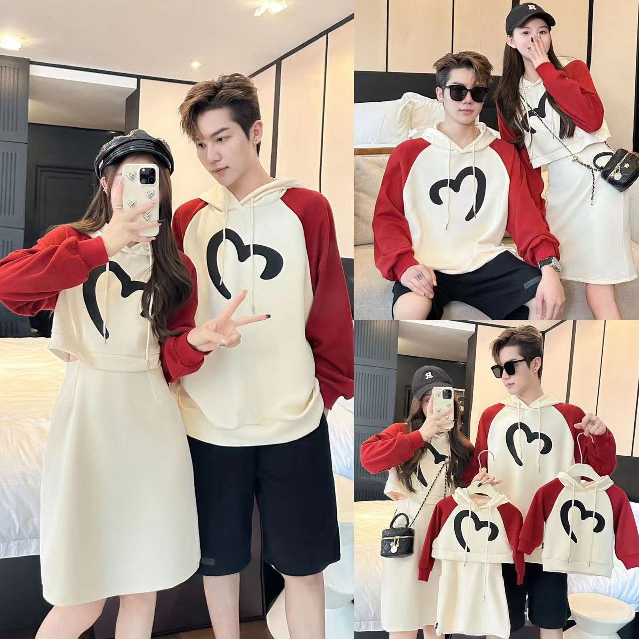 炸街亲子装高级感一家三口全家福