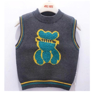 马甲毛衣背心套头无袖 正品 男童针织衫 春款 F232206005 abckids童装