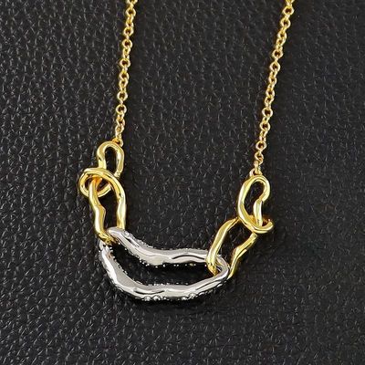 欧美鬼才几何嘴唇吊坠镶钻锆石项链轻奢高级感锁骨链百搭新款批发