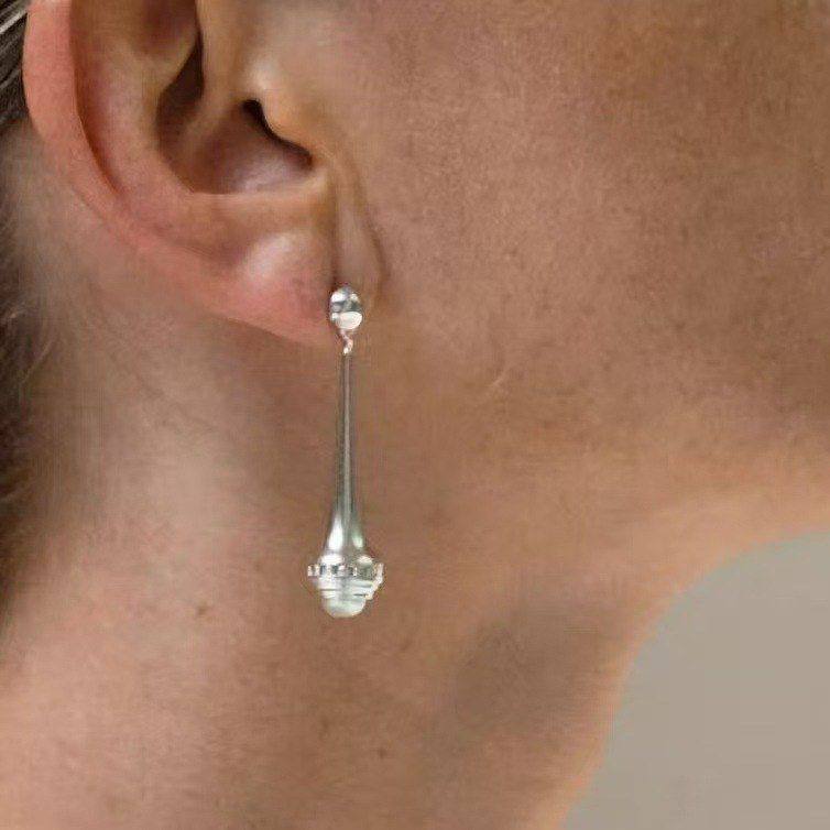 2025新品立体细颈瓶镶珍珠耳环女复古高级感耳饰小众设计耳钉,饰品/流行首饰/时尚饰品新,耳钉,淘宝优惠券,粉丝福利购,淘宝优惠卷