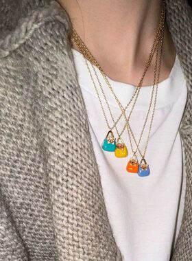 Billskinner童趣珐琅柯基小包吊