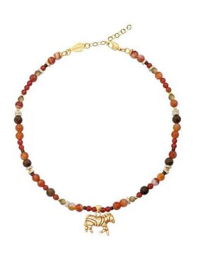 2025新品斯瓦山丘斑马串珠项链木珠锁骨链游牧风男女同款锁骨链