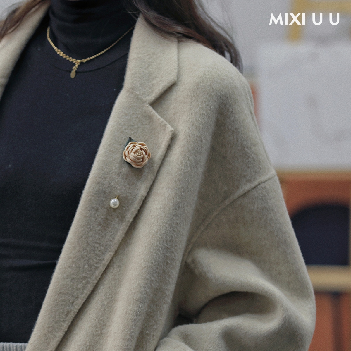 《香槟花》胸针小众高档女精致毛衣胸花饰品大衣别针西服西装配饰