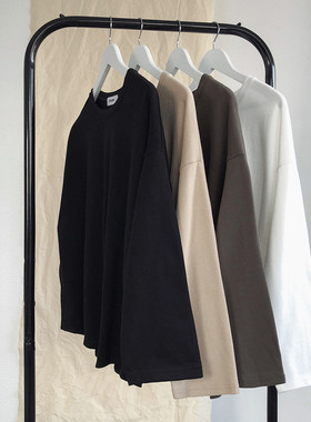 春秋季韩版新款港风男学生长袖卫衣情侣款宽松复古单面磨毛卫衣潮