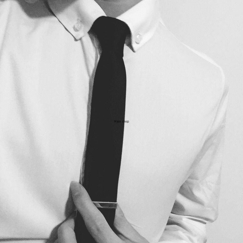 罗同学 韩国ulzzang领带男韩版街拍休闲风黑色5cm衬衣领带男女
