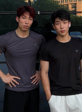 ULTISO本源 美式速干训练T恤反光印花透气弹力修身吸湿健身短袖