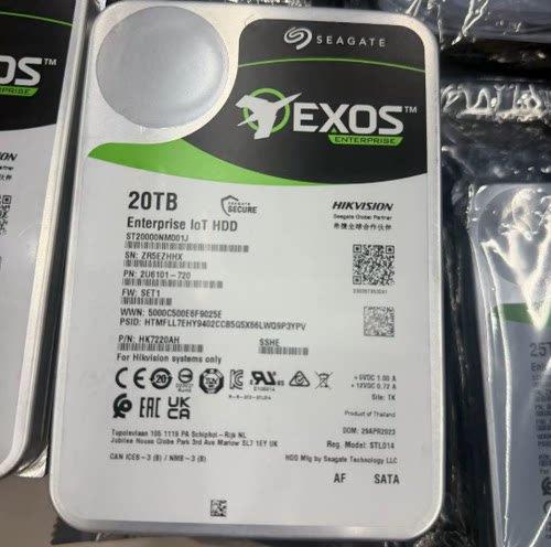海康威视 HK7220AH HK7225AH 20T 25T IOT加密盘储存专用机械硬盘