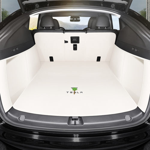 特斯拉Model Y/3焕新款25款适用全包围后仓垫 纳帕皮防水后备箱垫