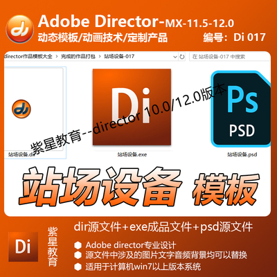 站场设备director作品交互动画模板设计素材源文件脚本语言可修改