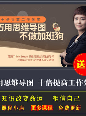 巧用思维导图 十倍提高工作效率 英国博赞认证导师23节完结视频
