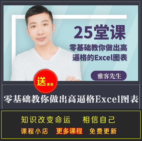 25堂课 零基础教你做出高逼格的Excel图表 完结视频+练习模板