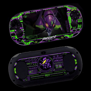 PSV1000EVA痛机贴纸 游戏机贴膜彩膜 水晶保护壳 EVA初号机限定膜