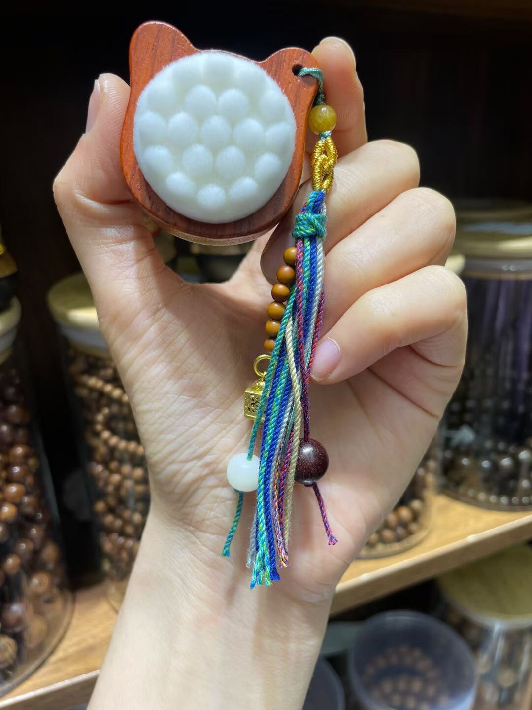 原创设计小众设计感紫檀木软硬万毛刷文玩包浆