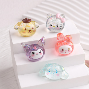 卡通diy树脂配件饰品立体夜光胖头小欧奶油胶手工发夹手机壳配饰
