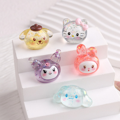 卡通diy树脂配件饰品立体夜光胖头小欧奶油胶手工发夹手机壳配饰