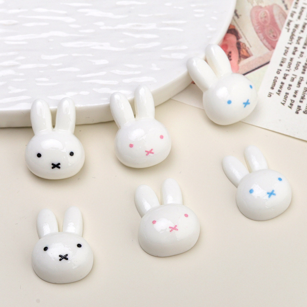 卡通diy树脂配件饰品三色兔头奶油胶发夹手机壳鞋扣钥匙扣吊坠配,饰品/流行首饰/时尚饰品新,其他DIY饰品配件,淘宝优惠券,粉丝福利购,淘宝优惠卷