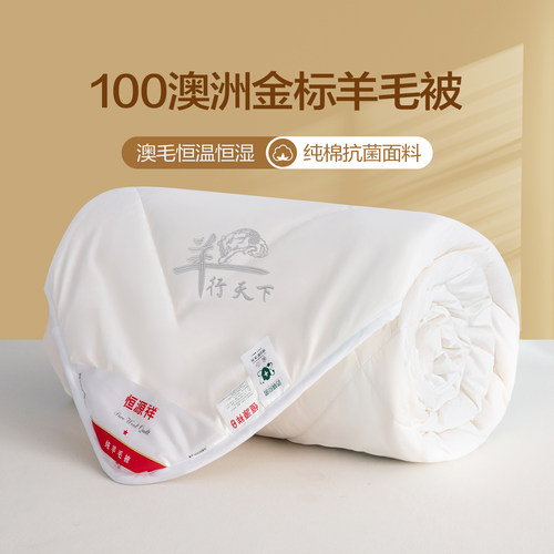 恒源祥澳洲羊毛被100儿童单人