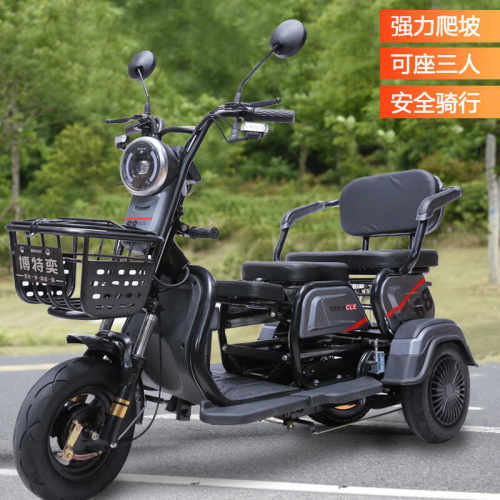 电动三轮车家用小型新款老年人电动车老人代步车女接送孩子电瓶车