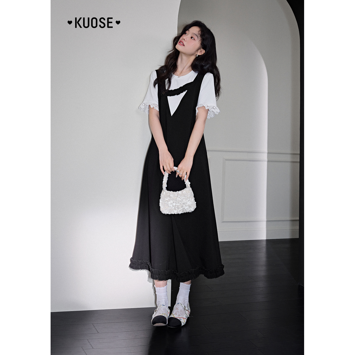 假两件连衣裙短袖t恤裙背心裙