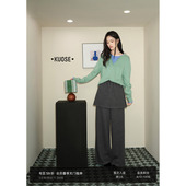 裙裤 女2025秋冬季 新款 阔色深灰色屁帘休闲直筒裤 慵懒设计感裤 子