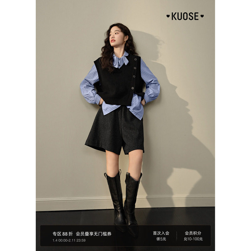 阔色法式蓝色条纹内搭长袖衬衫女26春季新款学院风穿搭衬衣上衣秋,女装/女士精品,衬衫,淘宝优惠券,粉丝福利购,淘宝优惠卷