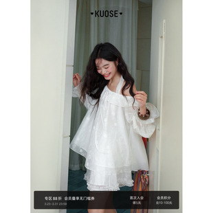 女上衣休闲裤 阔色假两件一字肩挂脖衬衫 26春夏季 两件套装 子新 短裤