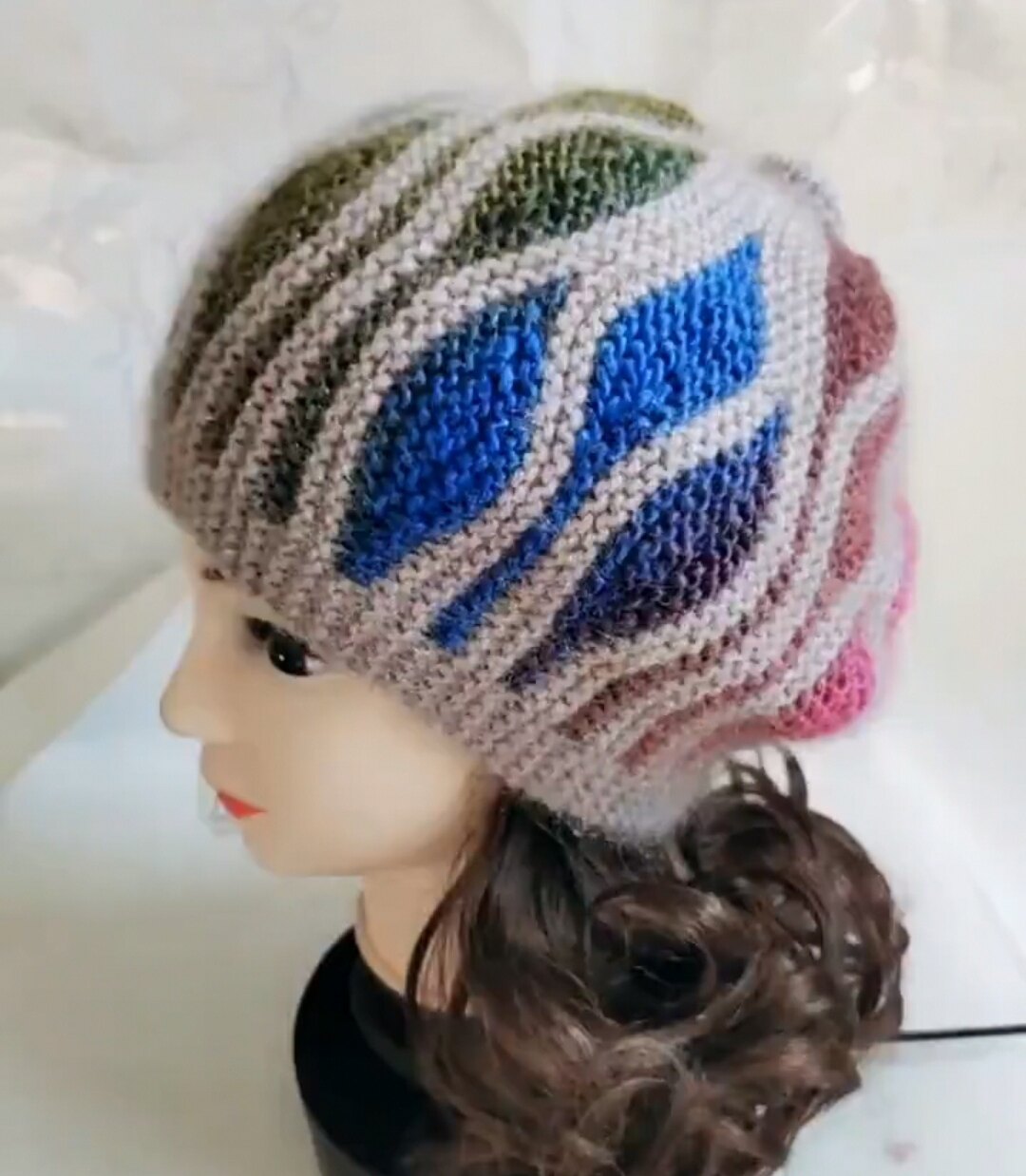 纯手工帽子钩针教程图解貂绒毛线毛线棒针手工帽包邮精品新款