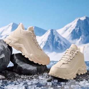 特步棉鞋冬季女鞋厚底高帮大棉保暖加绒休闲鞋高帮户外防滑运动鞋