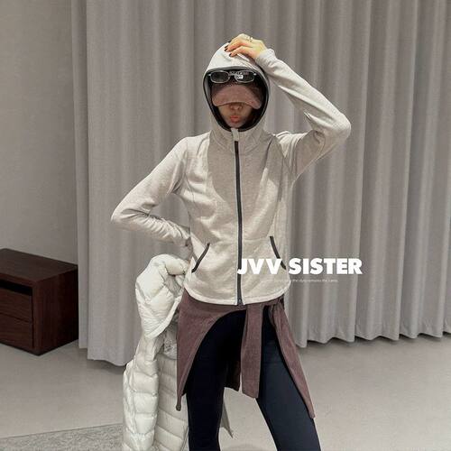 冬季休闲连帽短款外套女显瘦