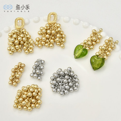 合金小葡萄圆珠耳饰品