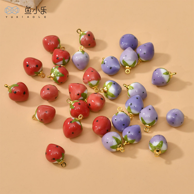 清新水果小草莓陶瓷吊坠diy手链项链耳环饰品串珠挂坠材料配件,饰品/流行首饰/时尚饰品新,其他DIY饰品配件,淘宝优惠券,粉丝福利购,淘宝优惠卷