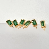 Медные золотые прямоугольные ретро серьги, аксессуары, 18 карат, серебро 925 пробы, DIY