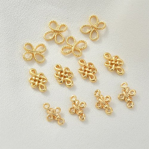 diy金色迷你中国结项链耳饰品