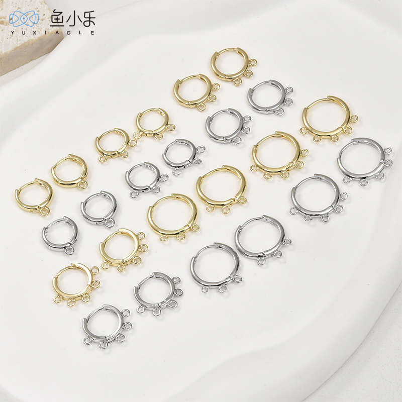 保色多挂圆形耳圈耳环