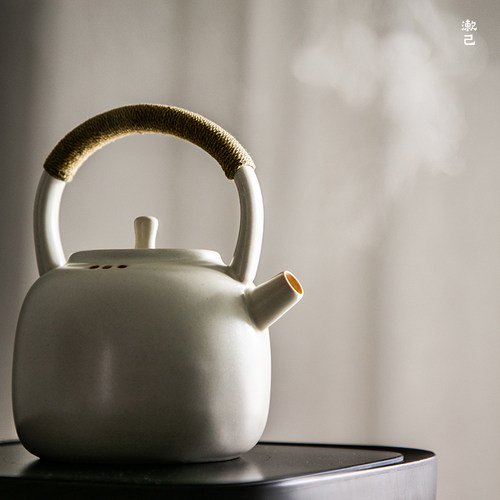 苏打釉大号提梁日式单壶陶瓷茶壶