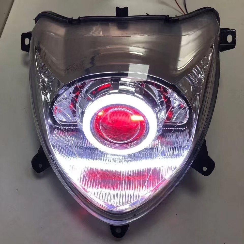 90w激光DIO迪奥新大洲NS125D透镜大灯改装LED天使恶魔眼调色总成