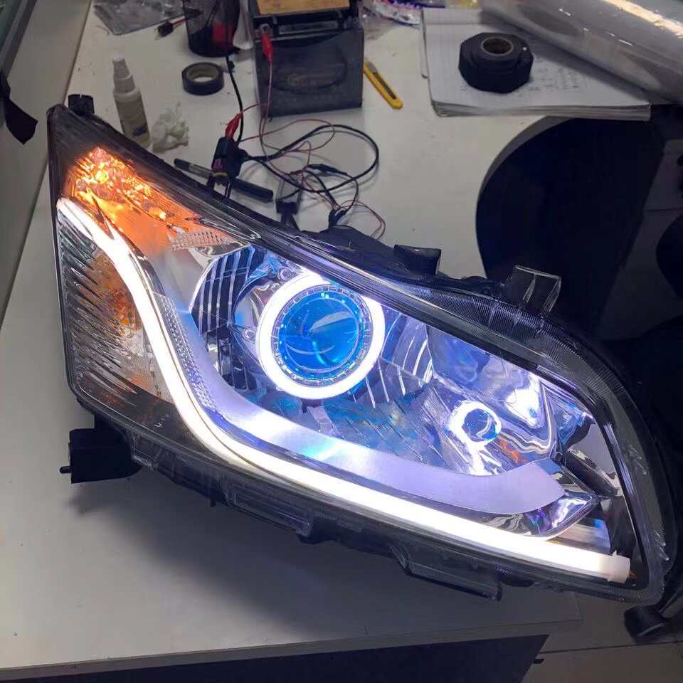 15款经典科鲁兹大灯led透镜改装天使恶魔眼流水转向日行灯总成