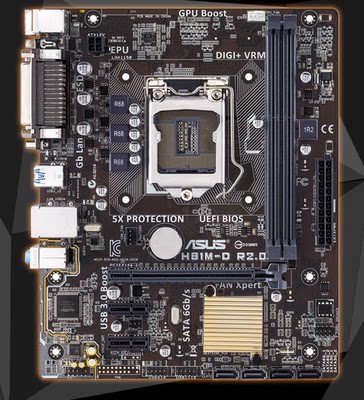 Asus/华硕 H81M-K 主板  LGA1150 支持I3 4170 G3260等CPU 带DVI