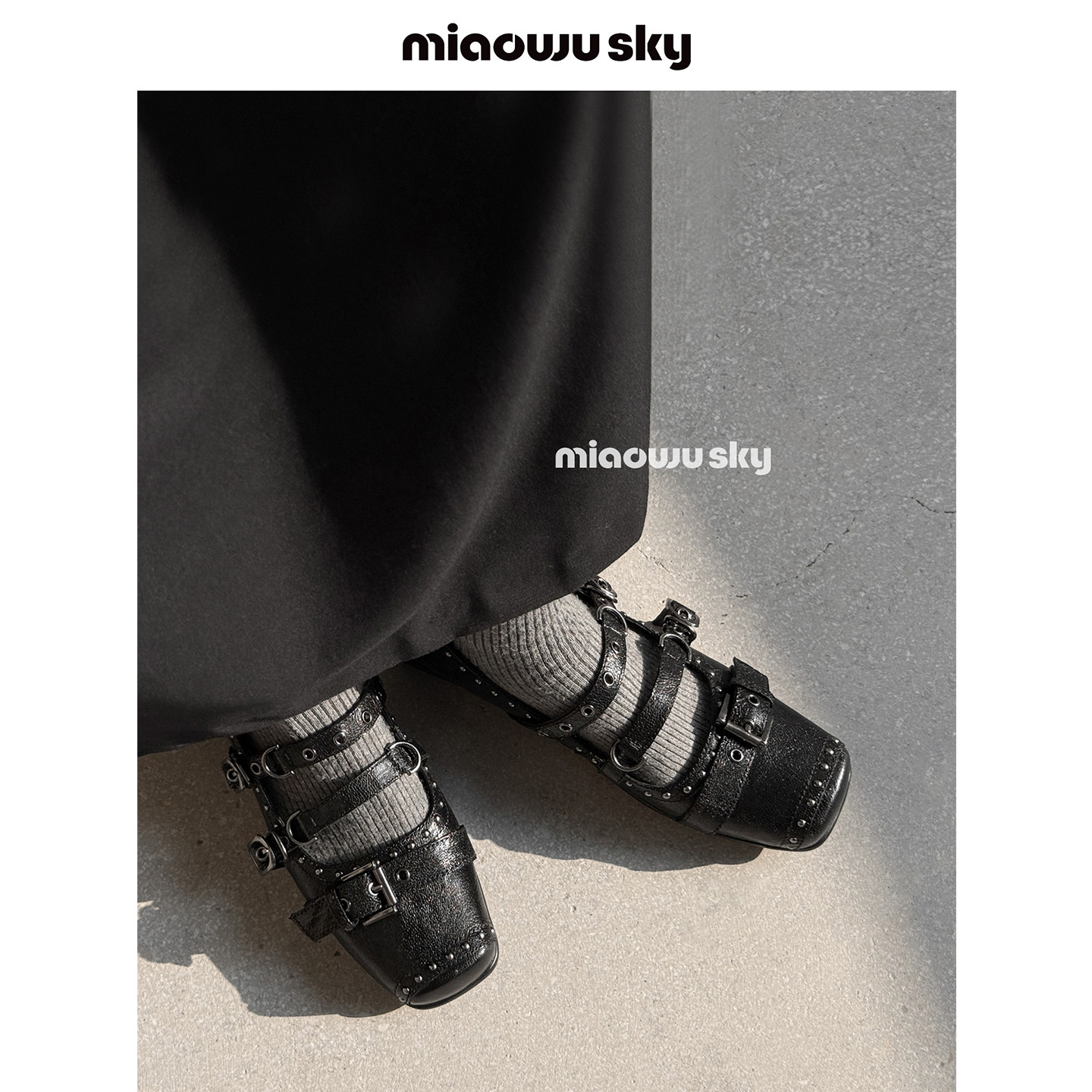 【1.14上新】喵唔的天空羊皮~叛逆甜酷风铆钉玛丽珍鞋女春单鞋,女鞋,玛丽珍鞋,淘宝优惠券,粉丝福利购,淘宝优惠卷