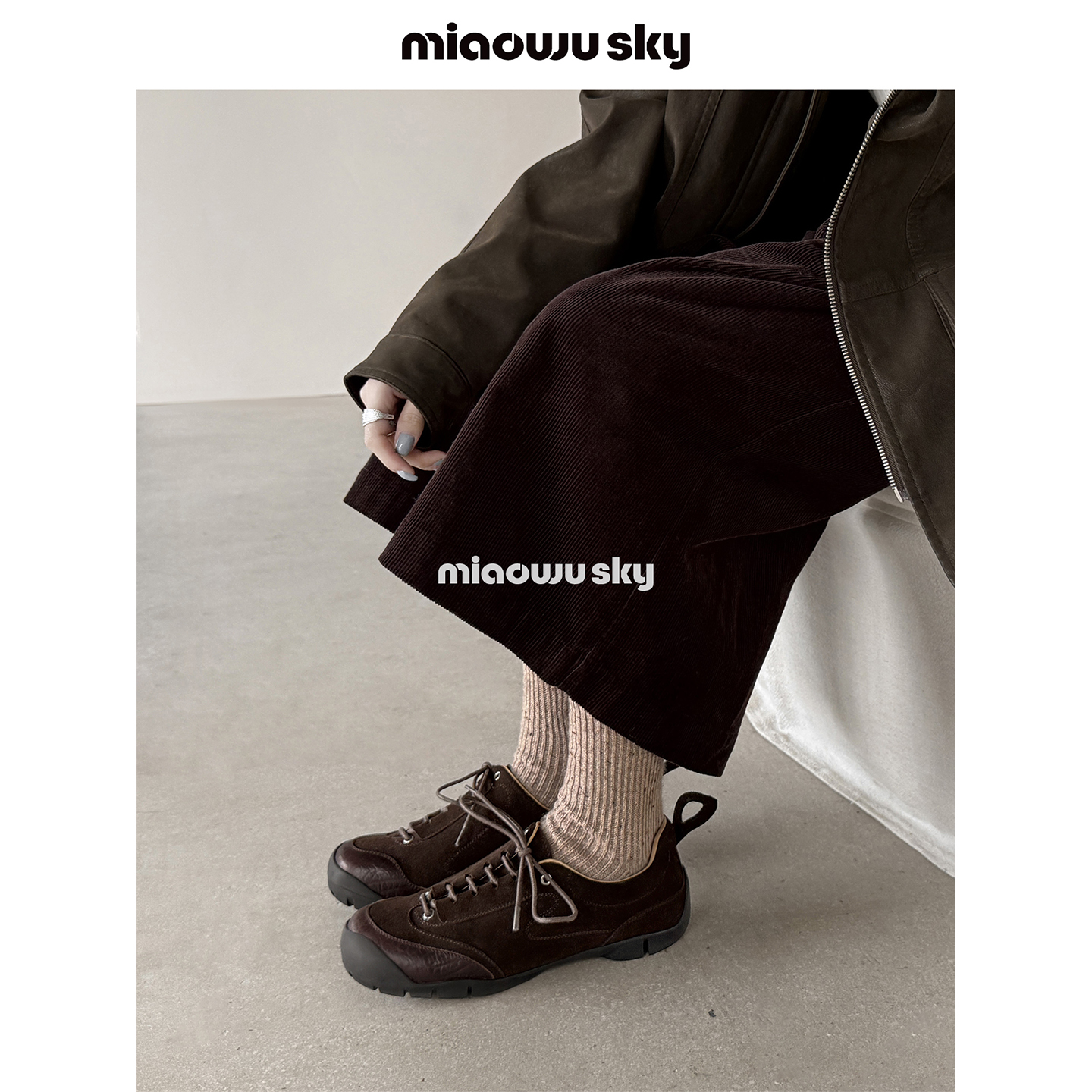 【12.8上新】喵唔的天空秋冬户外机能风运动休闲鞋女防滑工装鞋